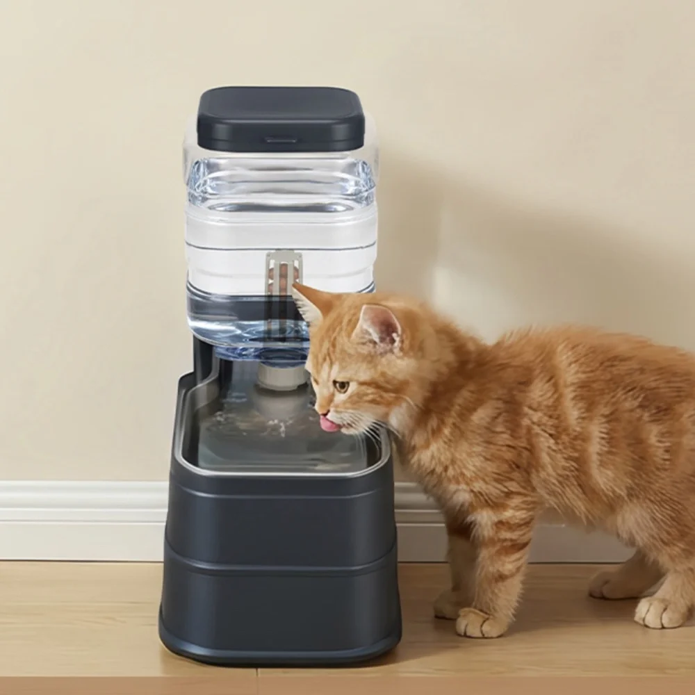 6 Liter gravity fed automatic water dispenser with stainless steel bowl